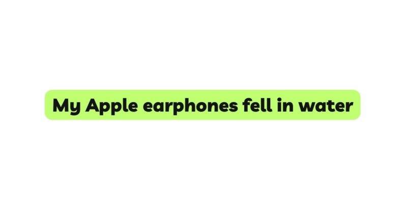 My Apple earphones fell in water