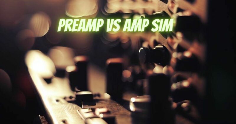 Preamp vs amp sim