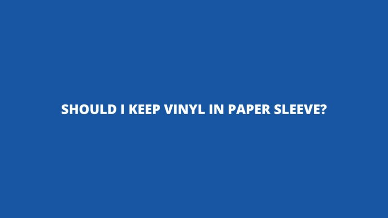 Should I keep vinyl in paper sleeve?