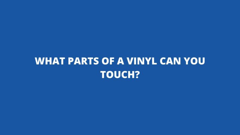 What parts of a vinyl can you touch?