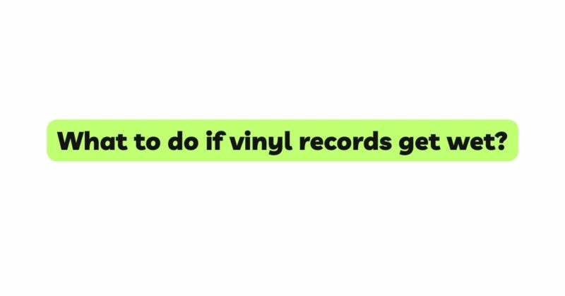 What to do if vinyl records get wet?