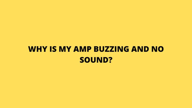Why is my amp buzzing and no sound?