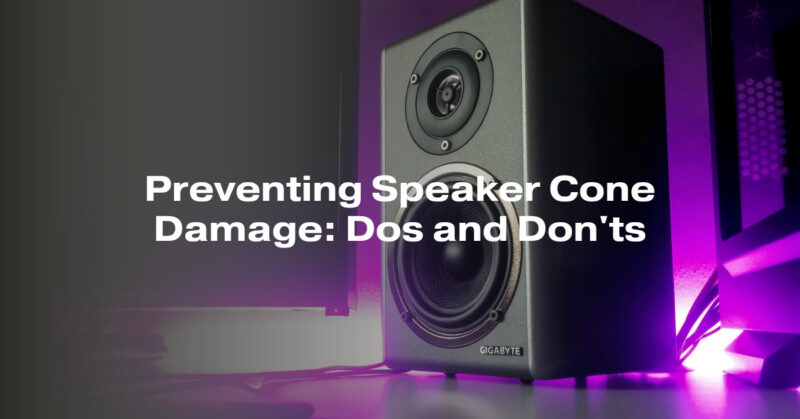 Preventing Speaker Cone Damage: Dos and Don'ts