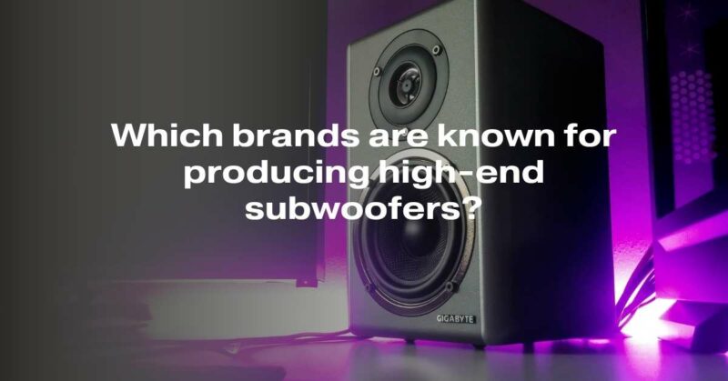 Which brands are known for producing high-end subwoofers?