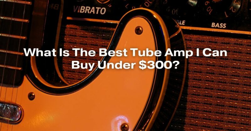 What Is The Best Tube Amp I Can Buy Under $300?