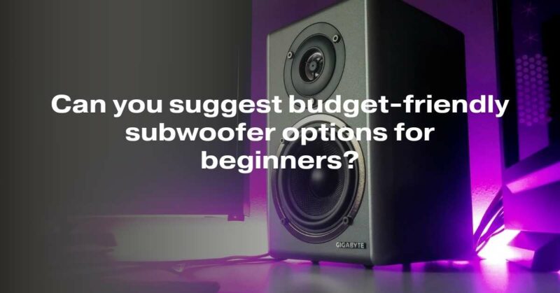 Can you suggest budget-friendly subwoofer options for beginners?