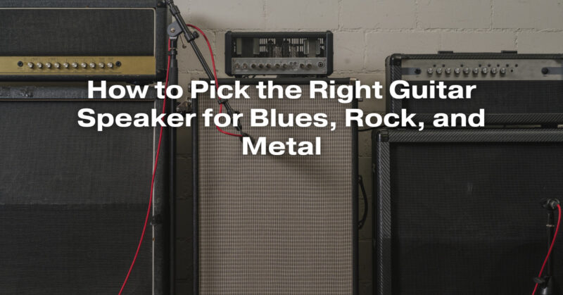 How to Pick the Right Guitar Speaker for Blues, Rock, and Metal