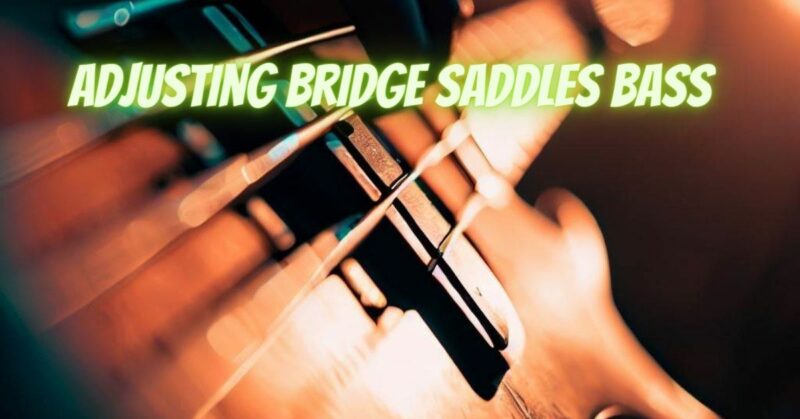 Adjusting bridge saddles bass
