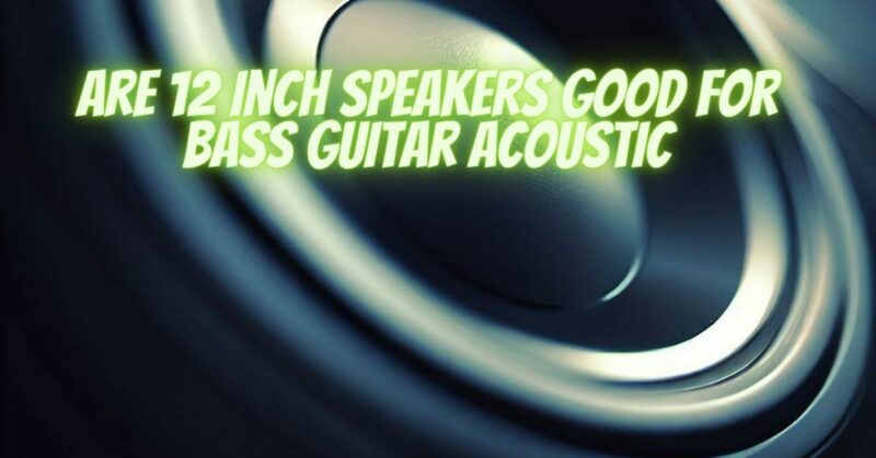Are 12 inch speakers good for bass guitar acoustic