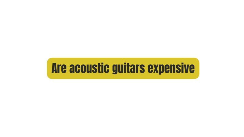 Are acoustic guitars expensive