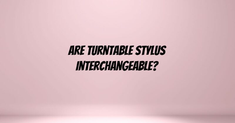 Are turntable stylus interchangeable?