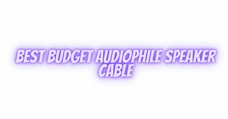 Best budget audiophile speaker cable