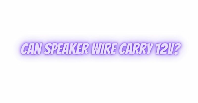 Can speaker wire carry 12v?