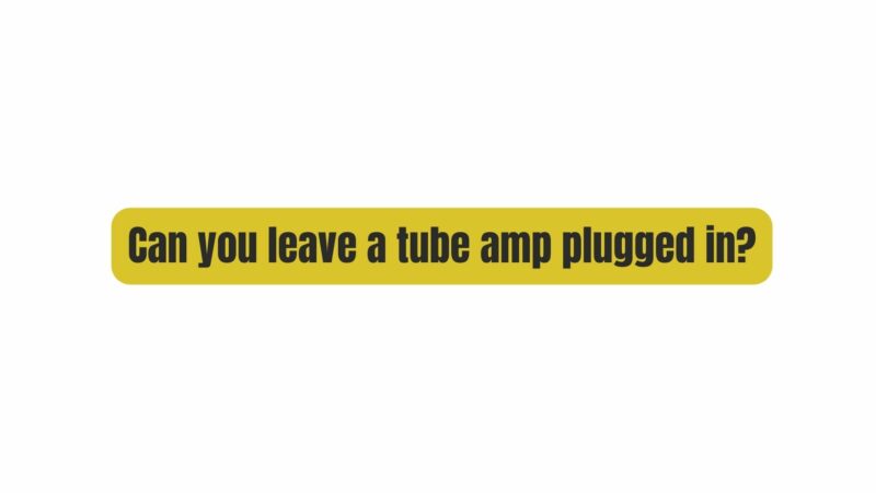 Can you leave a tube amp plugged in?