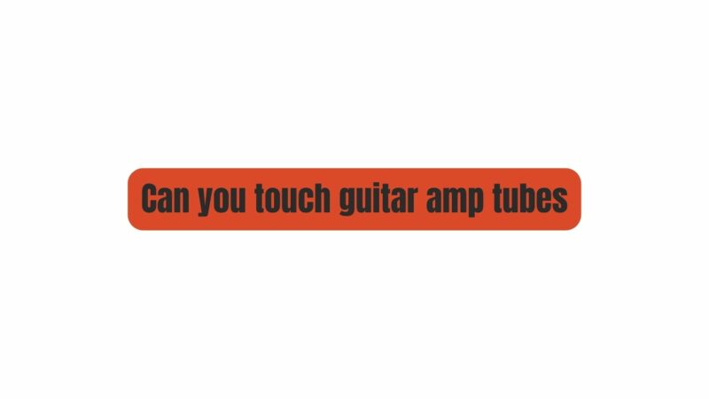 Can you touch guitar amp tubes