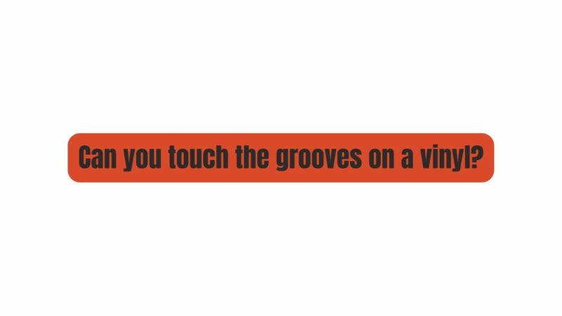 Can you touch the grooves on a vinyl?