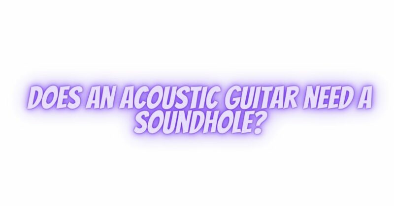 Does an acoustic guitar need a soundhole
