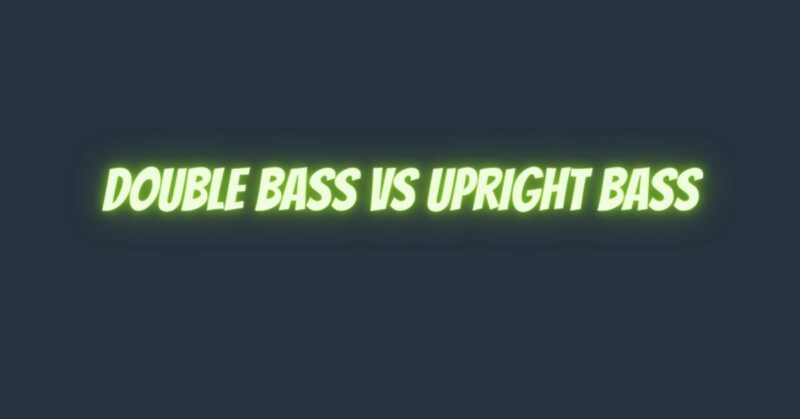 Double bass vs upright bass
