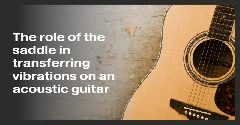 The role of the saddle in transferring vibrations on an acoustic guitar