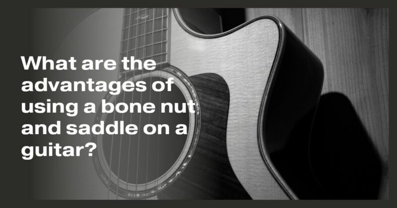 What are the advantages of using a bone nut and saddle on a guitar?