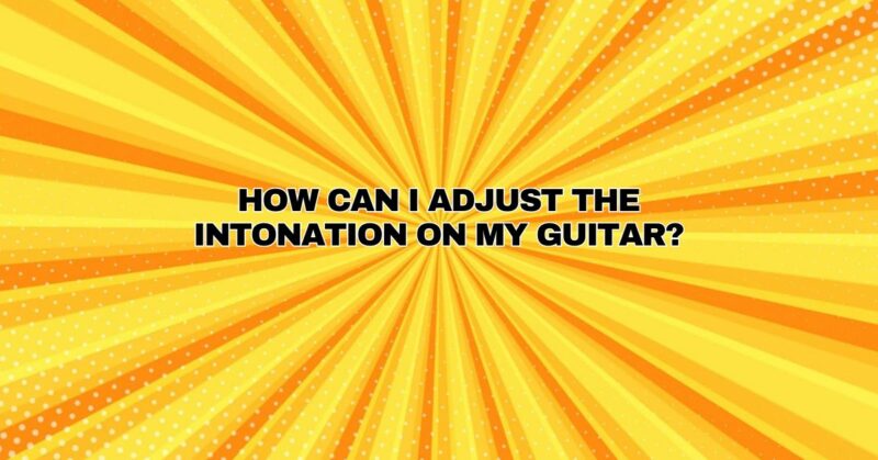 How can I adjust the intonation on my guitar?