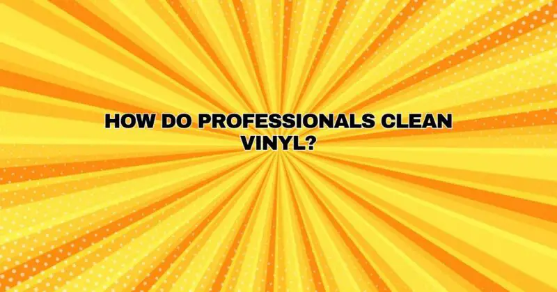 How do professionals clean vinyl?