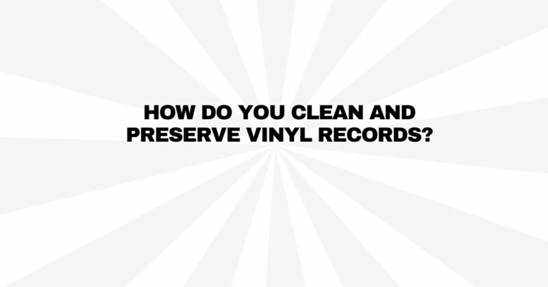 How do you clean and preserve vinyl records?