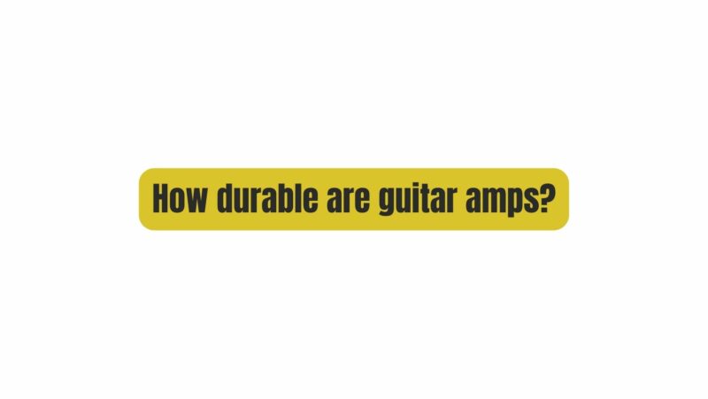 How durable are guitar amps?