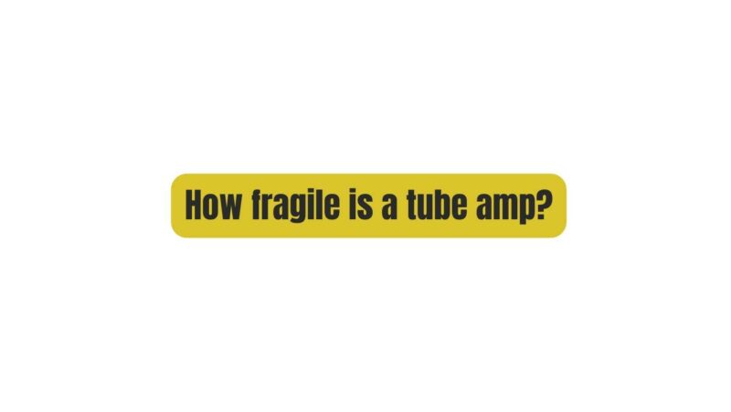 How fragile is a tube amp?