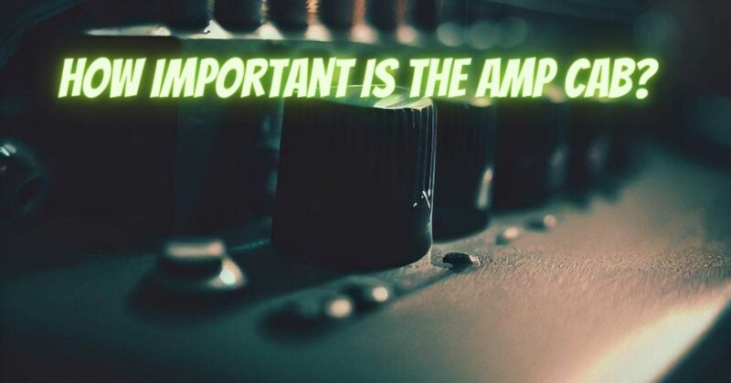 How important is the amp cab?