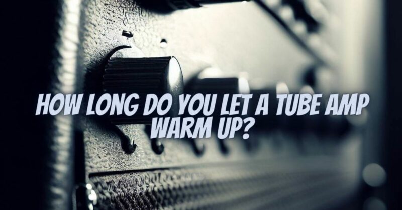 How long do you let a tube amp warm up?