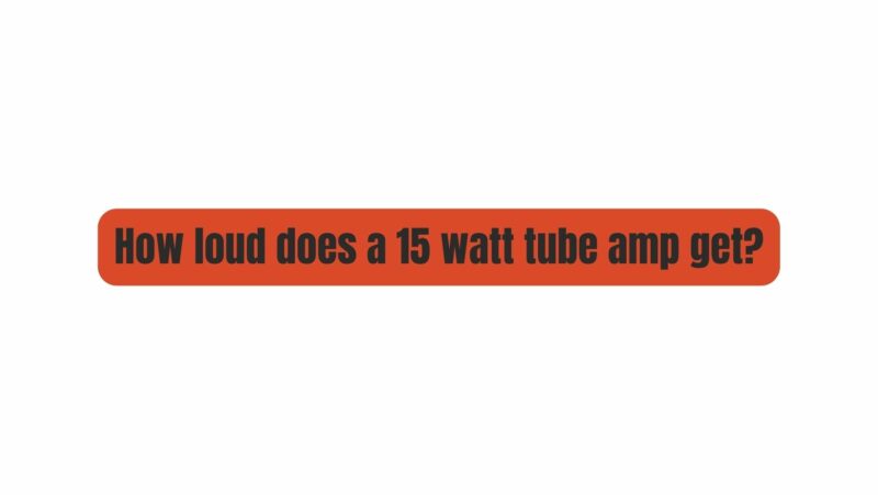 How loud does a 15 watt tube amp get?