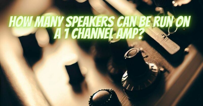 How many speakers can be run on a 1 channel amp?
