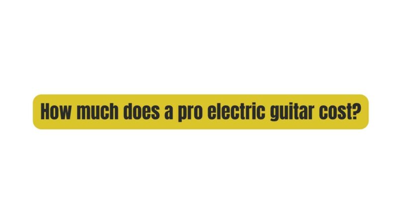 How much does a pro electric guitar cost?