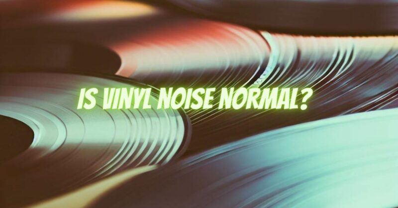 Is vinyl noise normal?