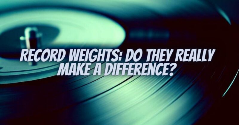 Record Weights: Do They Really Make a Difference?