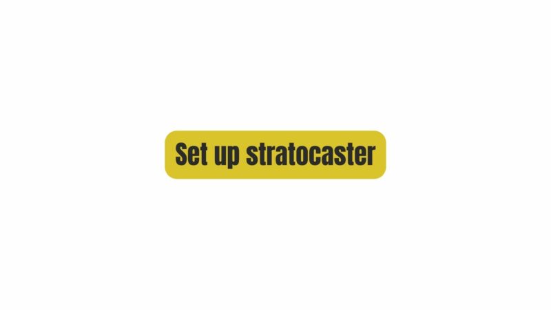 Set up stratocaster