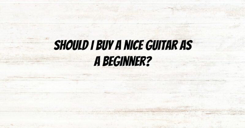 Should I buy a nice guitar as a beginner?
