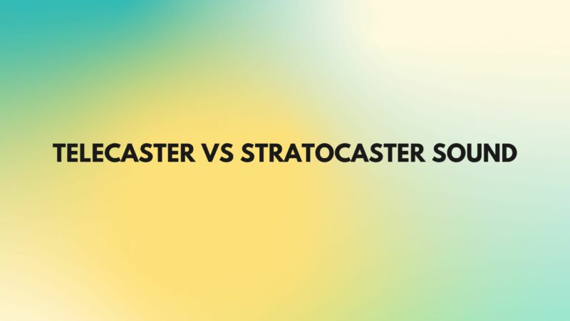 Telecaster vs Stratocaster sound