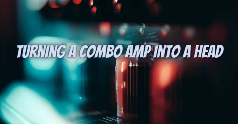 Turning a combo amp into a head