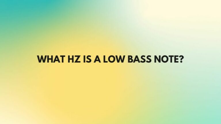 What Hz is a low bass note? - All For Turntables