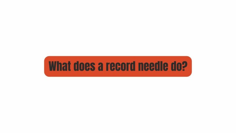 What does a record needle do?