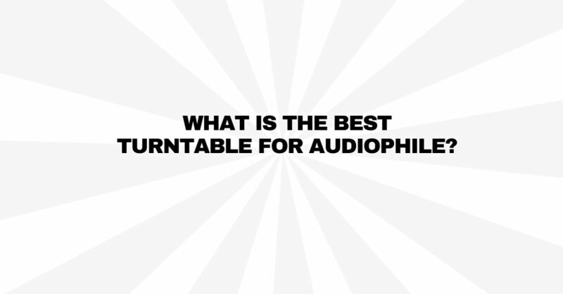 What is the best turntable for audiophile?