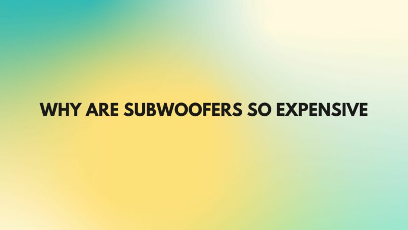 Why are subwoofers so expensive