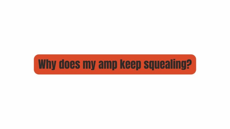 Why does my amp keep squealing?