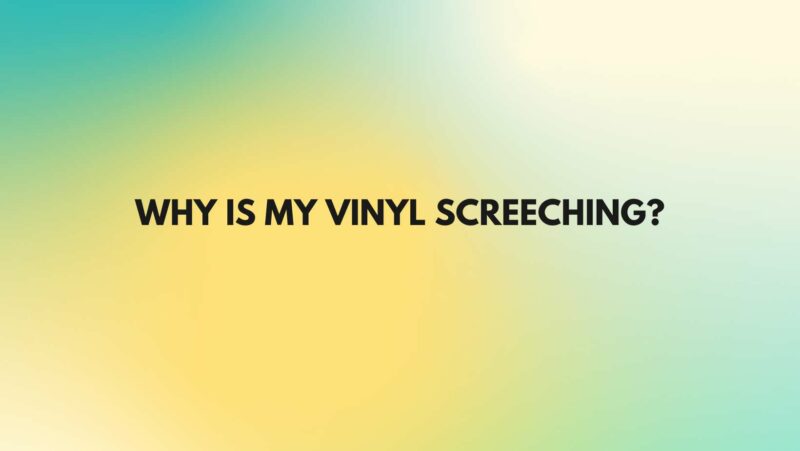 Why is my vinyl screeching?