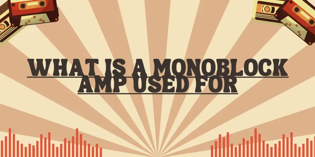 What is a monoblock amp used for All For Turntables