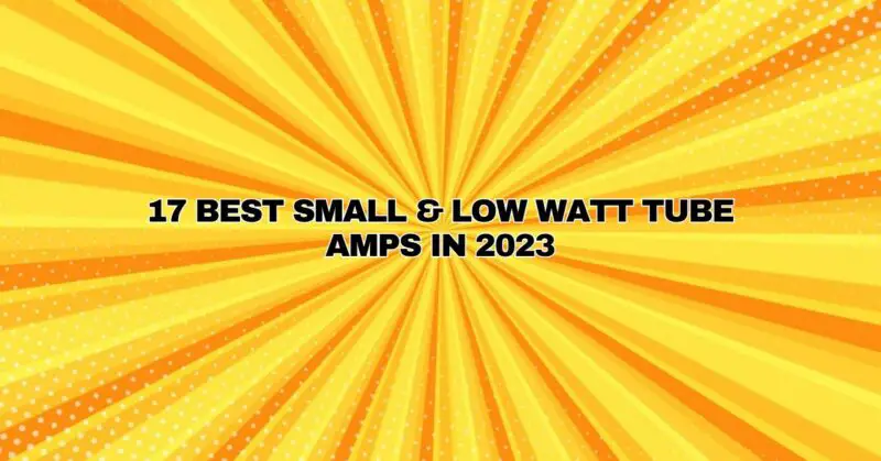 17 Best Small & Low Watt Tube Amps in 2023