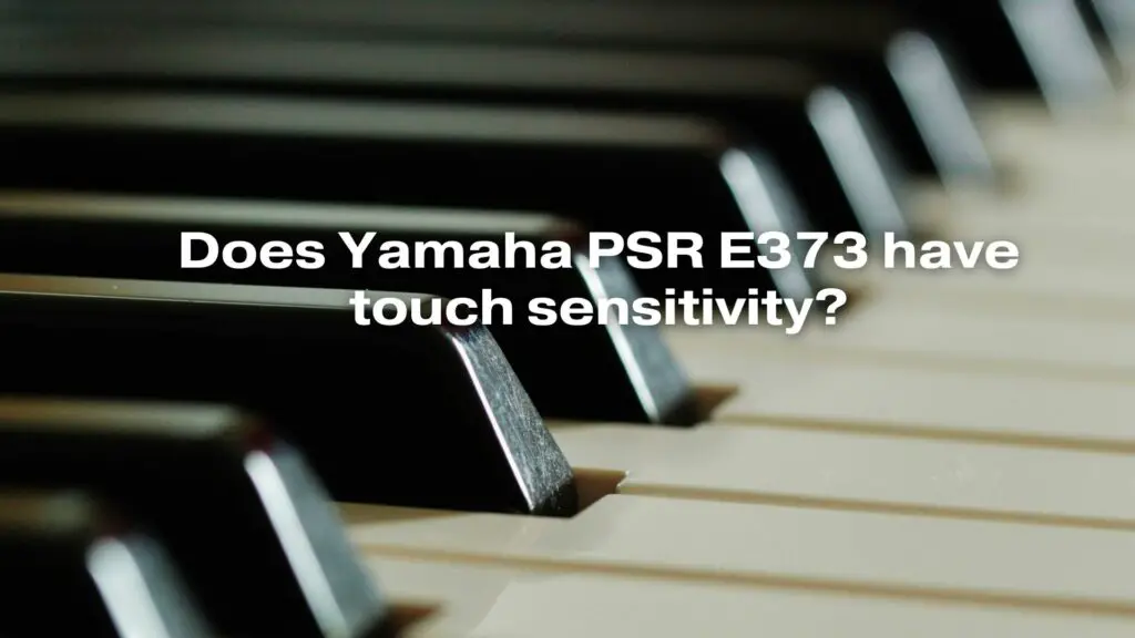 Does Yamaha PSR E373 have touch sensitivity?