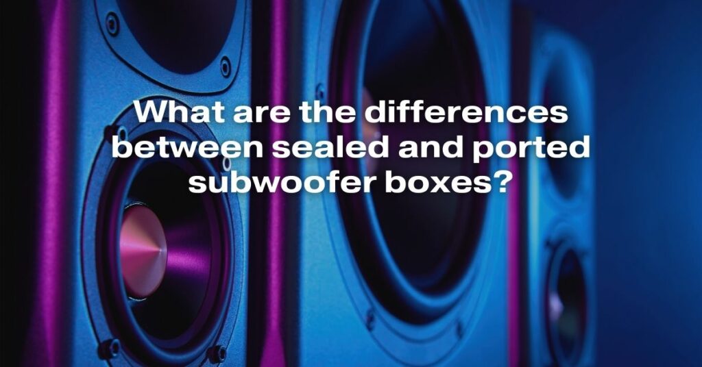 What Are the Differences Between Sealed and Ported Subwoofer Boxes